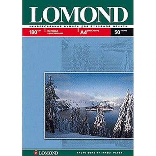 Фотобумага Lomond 102014 A4 180 г/м2 50 л. покрытие матовое белый